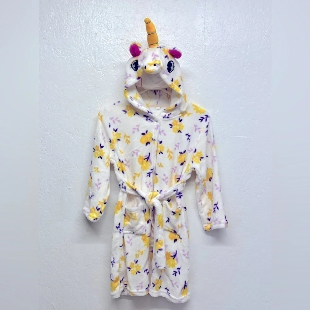 𝅺GIRLS Hooded Unicorn Robe